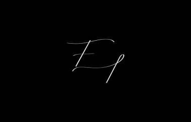 Koyu bir arka planda, zarafet ve basitliği sembolize eden beyaz el yazısı tasviri FI oluşturur..