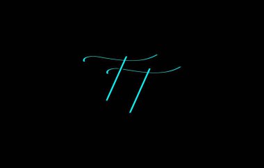 Beyaz el yazısı tasvirinin asgari ama şık bir tasviri koyu bir arka planda TT oluşturur, zarafet ve basitliği simgeler..