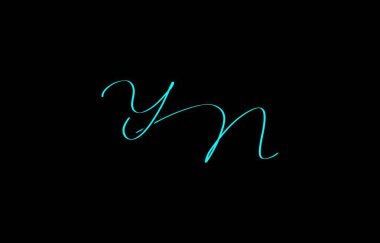 Koyu arkaplanda YN oluşturan, zarafet ve basitliği sembolize eden beyaz el yazısı tasviri..