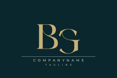 Elegant Monogram with Sophisticated Typography Design Featuring BG with Sophisticated Typography clipart