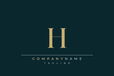 Sofistike Typography Design ile Zarif Monogram HI ile Sofistike Typography Design