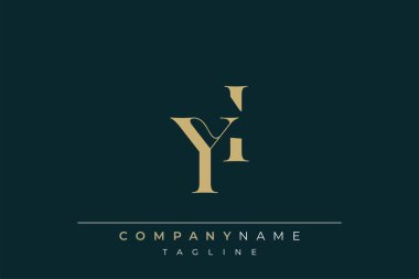 Sofistike Typography Design ile Zarif Monogram YI ve Sofistike Typography