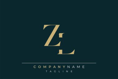 Sofistike Typography Design ile Zarif Monogram ZL ve Sofistike Typography