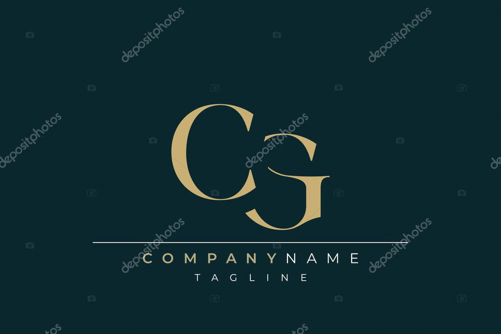 Elegant Monogram with Sophisticated Typography Design Featuring CG with Sophisticated Typography