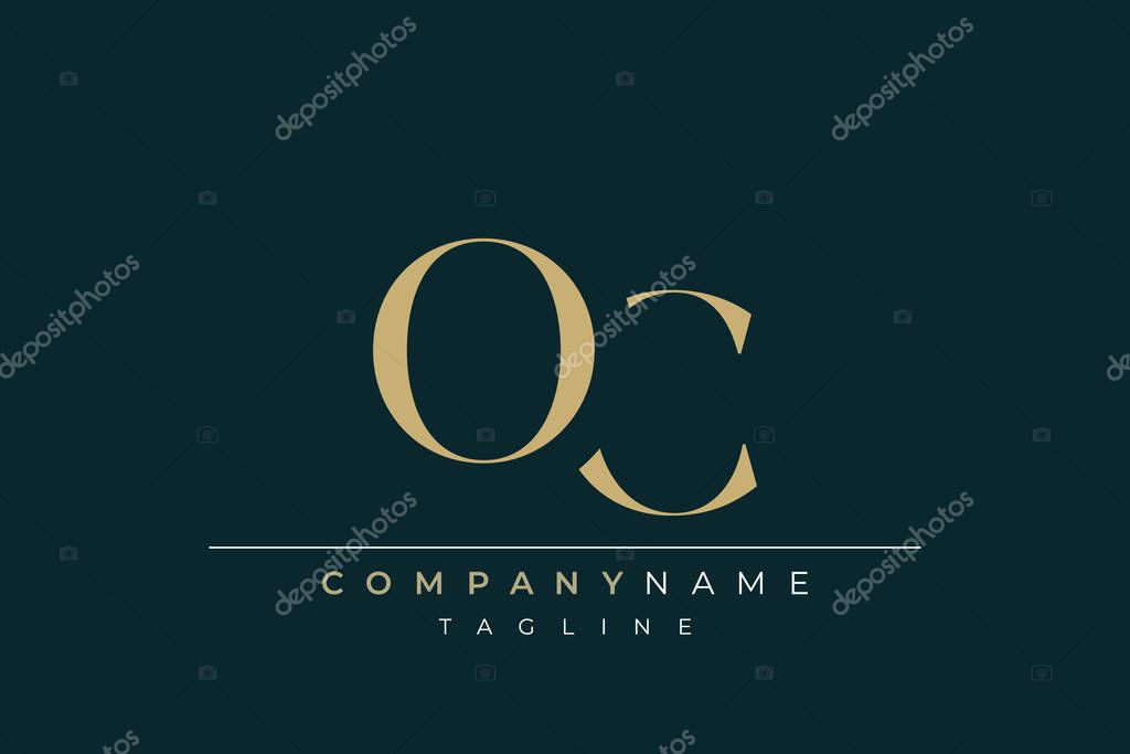 Elegant Monogram with Sophisticated Typography Design Featuring OC with Sophisticated Typography