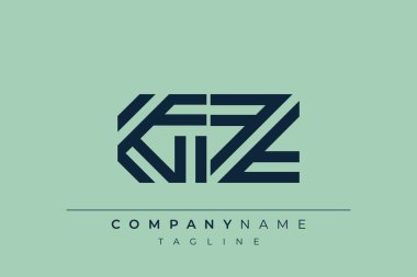 GZ minimal hat logosu. G ve Z harfleri vektör çizgisi logo tasarımı.