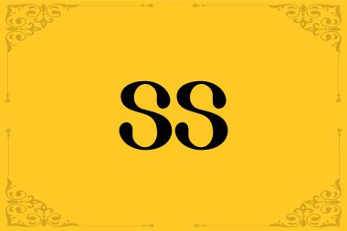 SS Küçük Harf Logosu İlk Tasarım Şablon Vektör İllüstrasyonu. S ve S harfleri soyut lüks logo