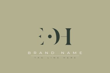 EOH soyut harf logosu tasarımı. Bu logo üç soyut harf tarafından tasarlanmıştır..