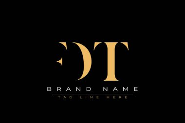 FDT soyut harf logosu tasarımı. Bu logo üç soyut harf tarafından tasarlanmıştır..