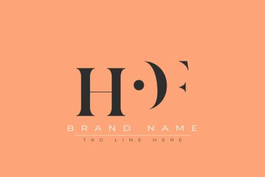 HOF soyut harf logosu tasarımı. Bu logo üç soyut harf tarafından tasarlanmıştır..