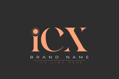 ICX soyut harf logosu tasarımı. Bu logo üç soyut harf tarafından tasarlanmıştır..