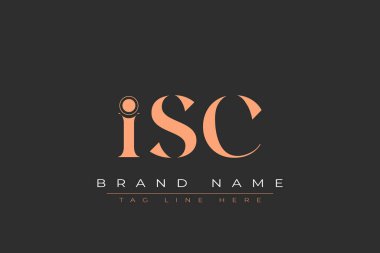 ISC soyut harf logosu tasarımı. Bu logo üç soyut harf tarafından tasarlanmıştır..