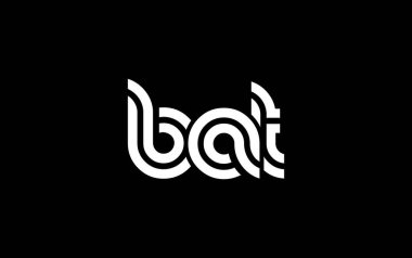 BAT Yaratıcı Eşsiz Modern Harf Logosu Tasarımı. Benzersiz bir harf dizaynına sahip stilize logo, soyut minimalist estetik ve modern cazibe sunar.