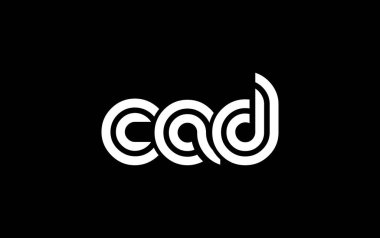 CAD Yaratıcı Eşsiz Modern Harf Logosu Tasarımı. Benzersiz bir harf dizaynına sahip stilize logo, soyut minimalist estetik ve modern cazibe sunar.
