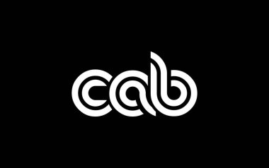 CAB Yaratıcı Eşsiz Modern Harf Logosu Tasarımı. Benzersiz bir harf dizaynına sahip stilize logo, soyut minimalist estetik ve modern cazibe sunar.