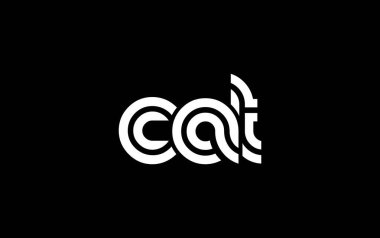 CAT Yaratıcı Eşsiz Modern Harf Logosu Tasarımı. Benzersiz bir harf dizaynına sahip stilize logo, soyut minimalist estetik ve modern cazibe sunar.