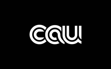 CAU Yaratıcı Eşsiz Modern Harf Logosu Tasarımı. Benzersiz bir harf dizaynına sahip stilize logo, soyut minimalist estetik ve modern cazibe sunar.