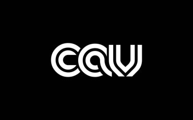 CAV Yaratıcı Eşsiz Modern Harf Logosu Tasarımı. Benzersiz bir harf dizaynına sahip stilize logo, soyut minimalist estetik ve modern cazibe sunar.
