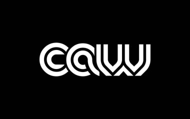 CAW Yaratıcı Eşsiz Modern Harf Logosu Tasarımı. Benzersiz bir harf dizaynına sahip stilize logo, soyut minimalist estetik ve modern cazibe sunar.