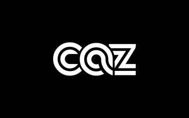 CAZ Yaratıcı Eşsiz Modern Harf Logosu Tasarımı. Benzersiz bir harf dizaynına sahip stilize logo, soyut minimalist estetik ve modern cazibe sunar.