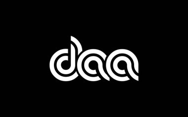 DAA Yaratıcı Eşsiz Modern Harf Logosu Tasarımı. Benzersiz bir harf dizaynına sahip stilize logo, soyut minimalist estetik ve modern cazibe sunar.