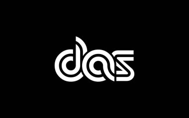 DAS Yaratıcı Eşsiz Modern Harf Logosu Tasarımı. Benzersiz bir harf dizaynına sahip stilize logo, soyut minimalist estetik ve modern cazibe sunar.