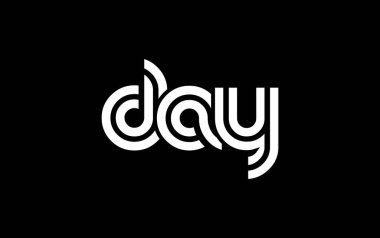 Day Creative Unique Modern Harf Logosu Tasarımı. Benzersiz bir harf dizaynına sahip stilize logo, soyut minimalist estetik ve modern cazibe sunar.