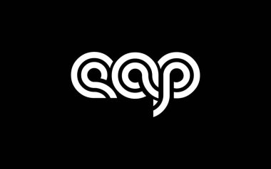 EAP Yaratıcı Eşsiz Modern Harf Logosu Tasarımı. Benzersiz bir harf dizaynına sahip stilize logo, soyut minimalist estetik ve modern cazibe sunar.