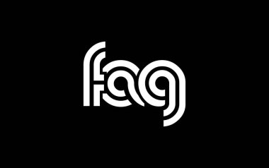 FAG Creative Unique Modern Letter Logo Design. Stylized logo featuring a unique letter design, presenting abstract minimalist aesthetics and modern appeal.