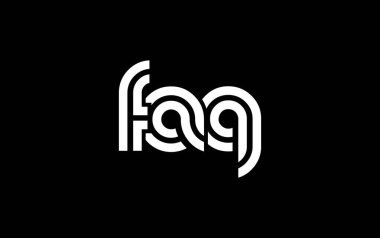 FAQ Yaratıcı Eşsiz Modern Harf Logosu Tasarımı. Benzersiz bir harf dizaynına sahip stilize logo, soyut minimalist estetik ve modern cazibe sunar.