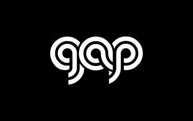 GAP Yaratıcı Eşsiz Modern Harf Logosu Tasarımı. Benzersiz bir harf dizaynına sahip stilize logo, soyut minimalist estetik ve modern cazibe sunar.