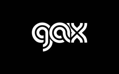 GAX Yaratıcı Eşsiz Modern Harf Logosu Tasarımı. Benzersiz bir harf dizaynına sahip stilize logo, soyut minimalist estetik ve modern cazibe sunar.