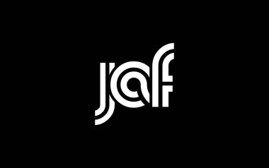 JAF Yaratıcı Eşsiz Modern Harf Logosu Tasarımı. Benzersiz bir harf dizaynına sahip stilize logo, soyut minimalist estetik ve modern cazibe sunar.
