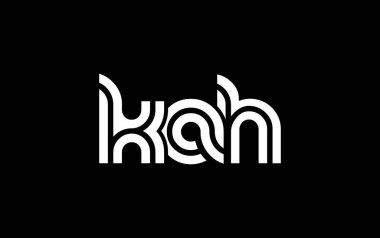 KAH Yaratıcı Eşsiz Modern Harf Logosu Tasarımı. Benzersiz bir harf dizaynına sahip stilize logo, soyut minimalist estetik ve modern cazibe sunar.