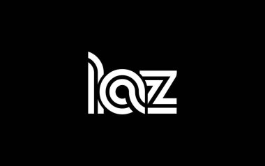 LAZ Yaratıcı Eşsiz Modern Harf Logosu Tasarımı. Benzersiz bir harf dizaynına sahip stilize logo, soyut minimalist estetik ve modern cazibe sunar.