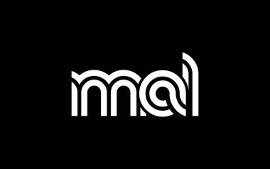 MAL Yaratıcı Eşsiz Modern Harf Logosu Tasarımı. Benzersiz bir harf dizaynına sahip stilize logo, soyut minimalist estetik ve modern cazibe sunar.