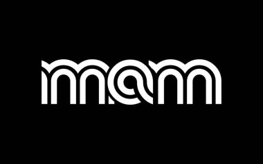 MAM Yaratıcı Eşsiz Modern Harf Logosu Tasarımı. Benzersiz bir harf dizaynına sahip stilize logo, soyut minimalist estetik ve modern cazibe sunar.