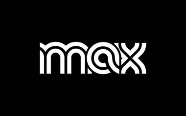 MAX Yaratıcı Eşsiz Modern Harf Logosu Tasarımı. Benzersiz bir harf dizaynına sahip stilize logo, soyut minimalist estetik ve modern cazibe sunar.