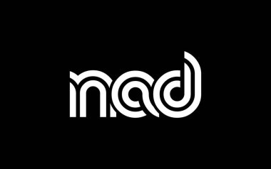 NAD Yaratıcı Eşsiz Modern Harf Logosu Tasarımı. Benzersiz bir harf dizaynına sahip stilize logo, soyut minimalist estetik ve modern cazibe sunar.
