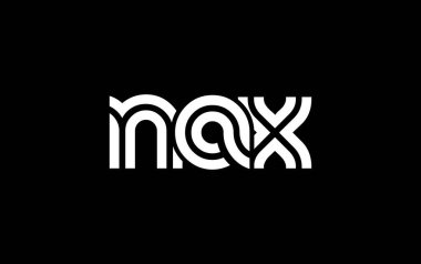 NAX Yaratıcı Eşsiz Modern Harf Logosu Tasarımı. Benzersiz bir harf dizaynına sahip stilize logo, soyut minimalist estetik ve modern cazibe sunar.
