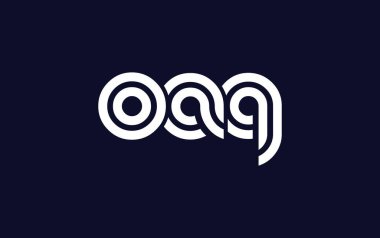 OAQ Yaratıcı Eşsiz Modern Harf Logosu Tasarımı. Benzersiz bir harf dizaynına sahip stilize logo, soyut minimalist estetik ve modern cazibe sunar.