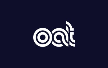 OAT Yaratıcı Eşsiz Modern Harf Logosu Tasarımı. Benzersiz bir harf dizaynına sahip stilize logo, soyut minimalist estetik ve modern cazibe sunar.