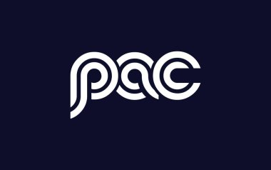 PAC Yaratıcı Eşsiz Modern Harf Logosu Tasarımı. Benzersiz bir harf dizaynına sahip stilize logo, soyut minimalist estetik ve modern cazibe sunar.