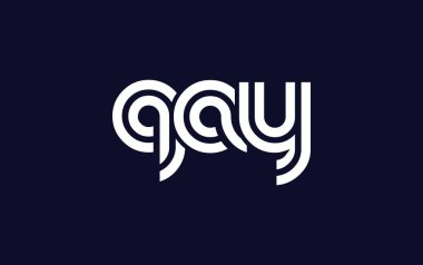 QAY Yaratıcı Eşsiz Modern Harf Logosu Tasarımı. Benzersiz bir harf dizaynına sahip stilize logo, soyut minimalist estetik ve modern cazibe sunar.