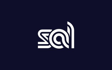 SAL Yaratıcı Eşsiz Modern Harf Logosu Tasarımı. Benzersiz bir harf dizaynına sahip stilize logo, soyut minimalist estetik ve modern cazibe sunar.