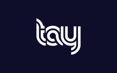 TAY Yaratıcı Eşsiz Modern Harf Logosu Tasarımı. Benzersiz bir harf dizaynına sahip stilize logo, soyut minimalist estetik ve modern cazibe sunar.