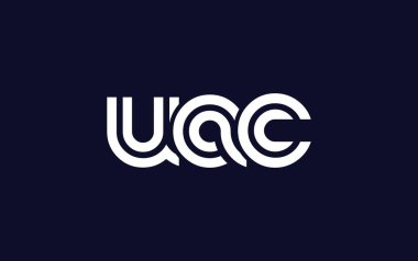 UAC Yaratıcı Eşsiz Modern Harf Logosu Tasarımı. Benzersiz bir harf dizaynına sahip stilize logo, soyut minimalist estetik ve modern cazibe sunar.