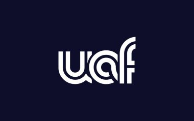 UAF Yaratıcı Eşsiz Modern Harf Logosu Tasarımı. Benzersiz bir harf dizaynına sahip stilize logo, soyut minimalist estetik ve modern cazibe sunar.