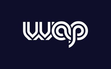 WAP Yaratıcı Eşsiz Modern Harf Logosu Tasarımı. Benzersiz bir harf dizaynına sahip stilize logo, soyut minimalist estetik ve modern cazibe sunar.