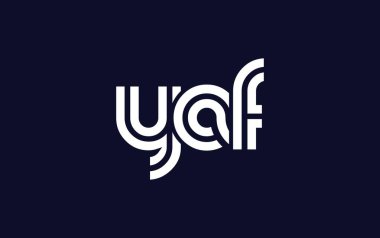 YAF Yaratıcı Eşsiz Modern Harf Logosu Tasarımı. Benzersiz bir harf dizaynına sahip stilize logo, soyut minimalist estetik ve modern cazibe sunar.